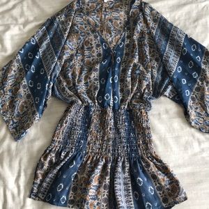 Printed Kimono Dress